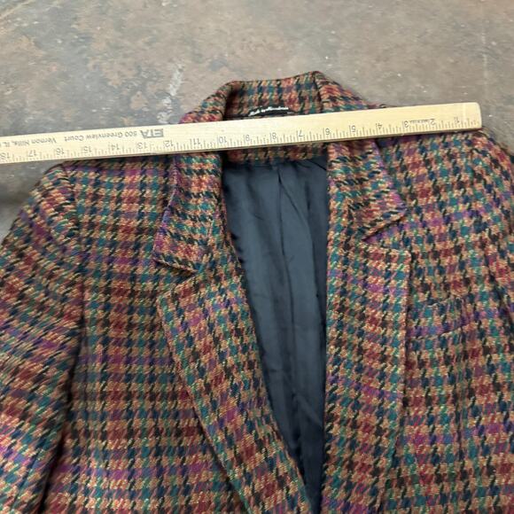 Vintage Wool Blazer Giorgio Sant Angelo Collectible Gold Women 8 Holiday Rainbow - Picture 7 of 9